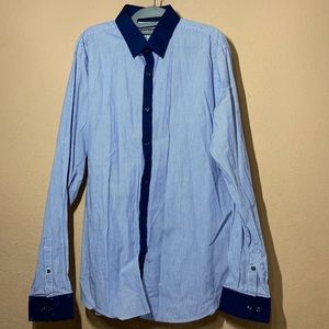 Express fitted button up dress shirt.
